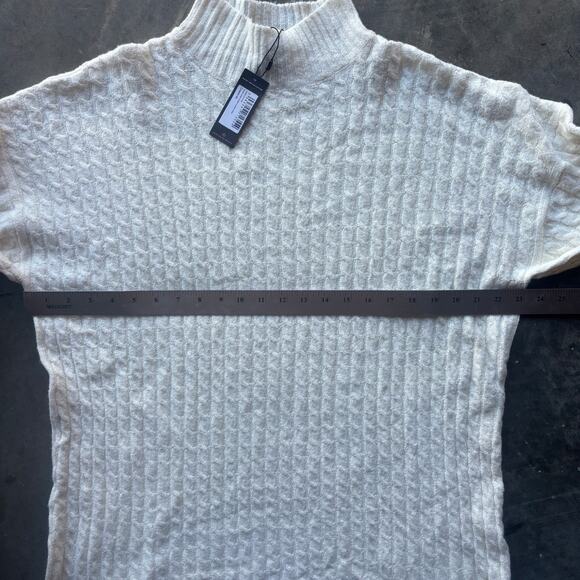 PrettyLittleThing Cable Knitted Sweater Jumper Dress Women's M Cream Long Sleeve - Picture 6 of 13